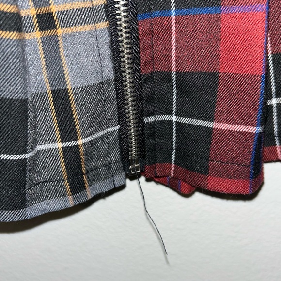 Royal Bones Split Zip Plaid Skirt - Picture 6 of 10